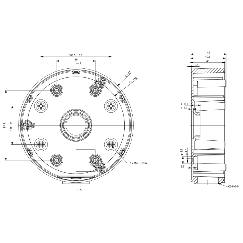 CB135 Hikvision Conduit Base [Dome]