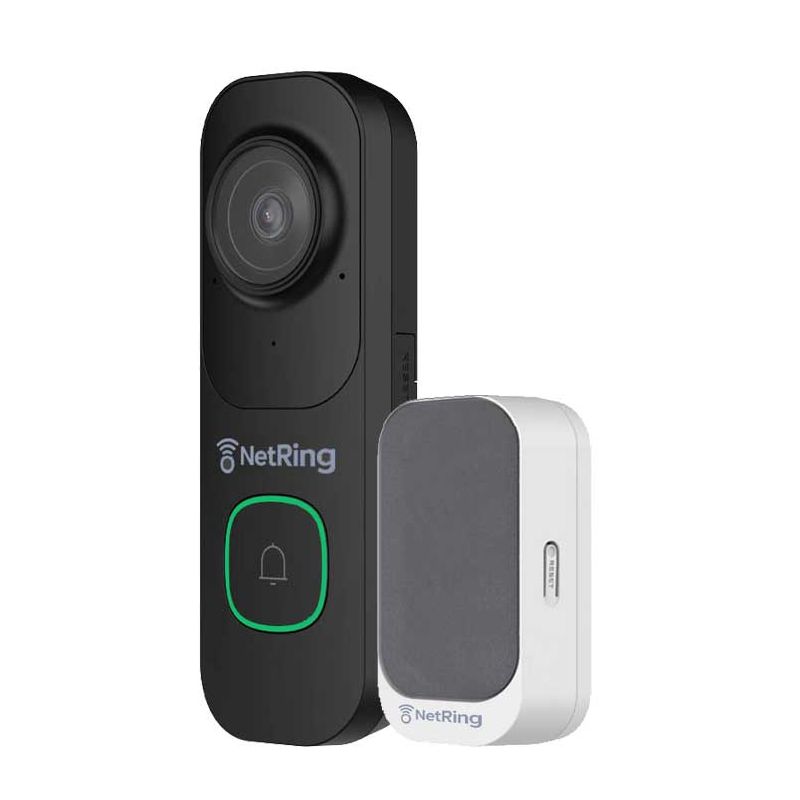 NetRing JE-NRS41BG-KIT 4MP WiFi Video Doorbell with Chime Kit