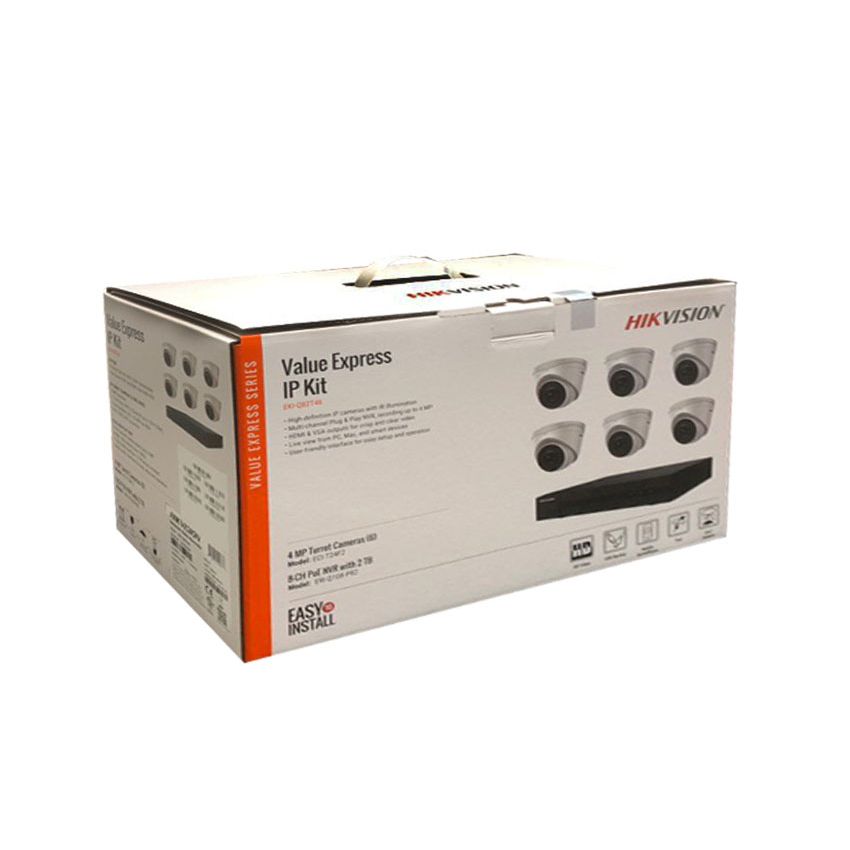 Hikvision EKI-K82T46 4K Value Express Kits (NVR-2TB + 6 Cameras)