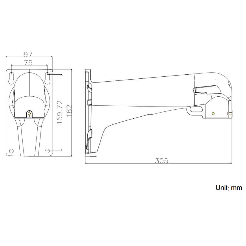 WMP-L Long Bracket Wall Mount [PTZ]