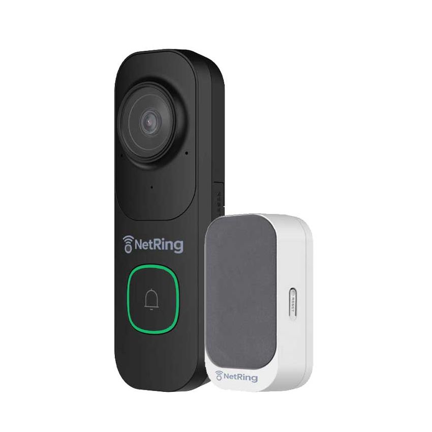 NetRing JE-NRS41BG-KIT 4MP WiFi Video Doorbell with Chime Kit