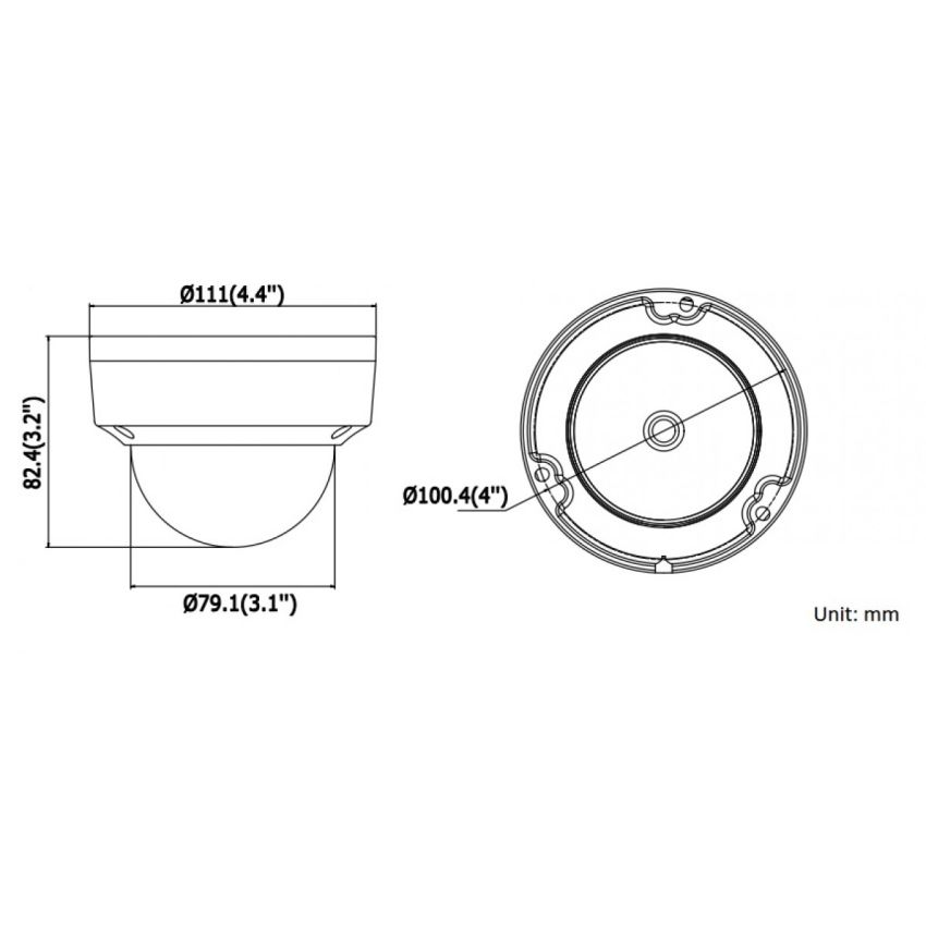 Hikvision DS-2CD2143G0-IUB 4 MP IR Fixed Dome Network Camera (Black/2.8mm)