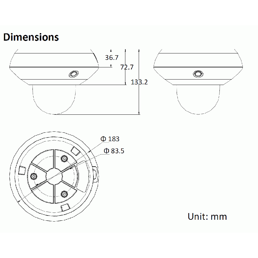 Hikvision DS-2PT3326IZ-DE3(2.8-12mm) PanoVu Mini Series IR Network PTZ Camera