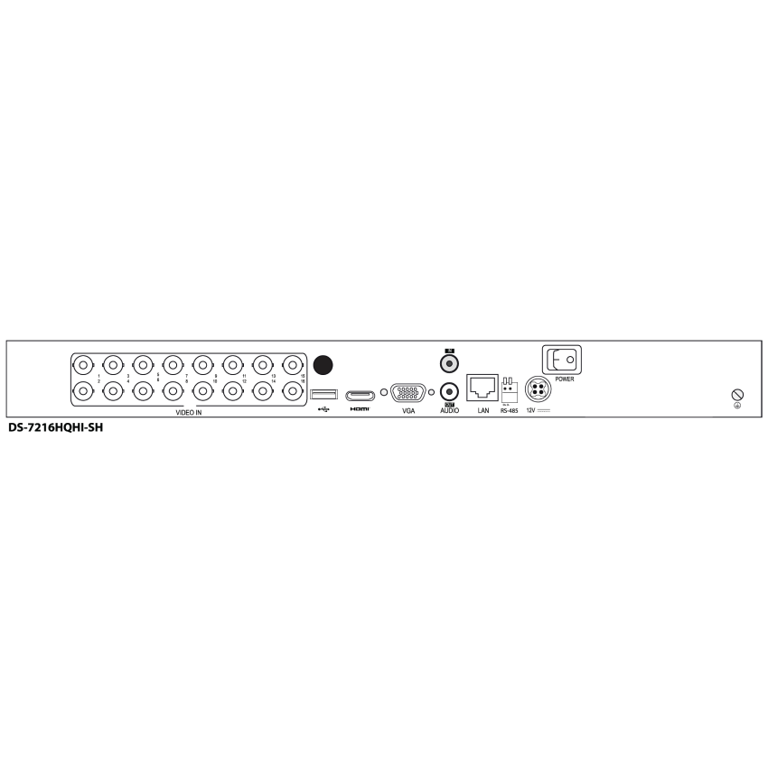 Hikvision DS-7216HUHI-K2 16 Channel 5MP TurboHD TVI DVR (4TB HDD)