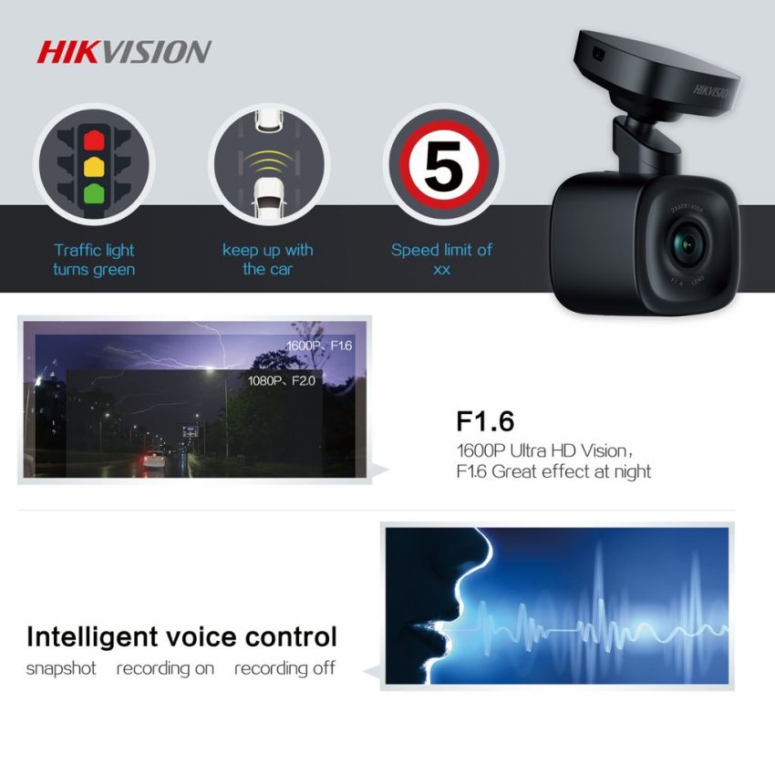 Hikvision AE-DC5013-F6 PRO 1600P Dashcam with GPS