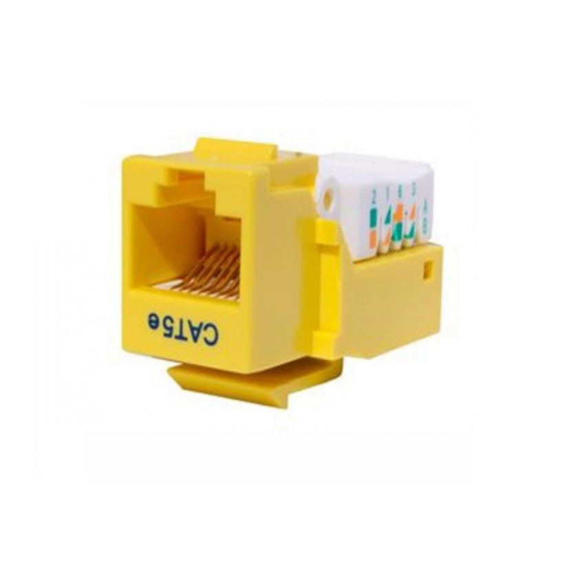 Jetview JE-KS-C5E-YWL  Cat5e Keystone 5pcs/pack (180 degree)