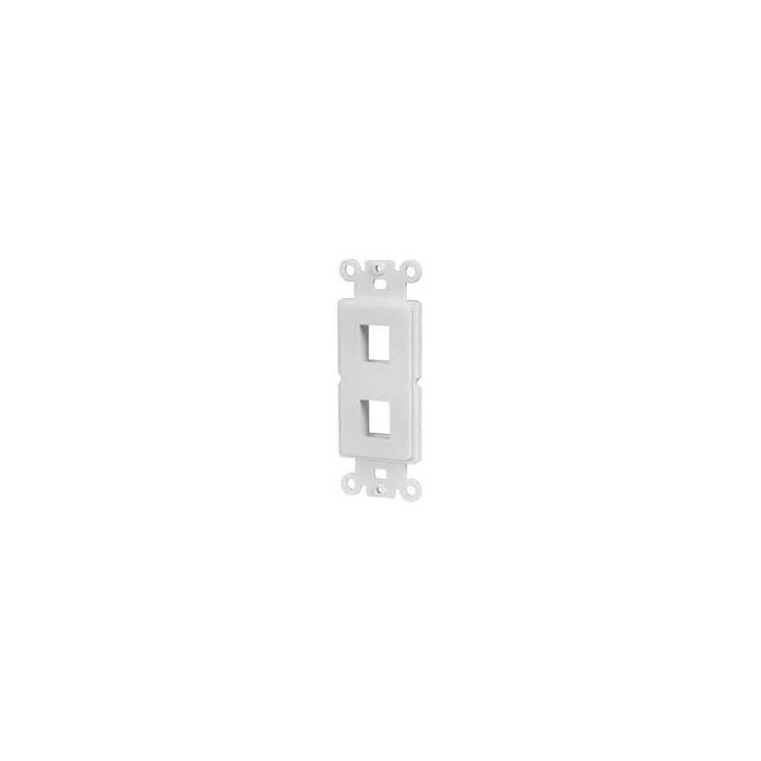JE-FS2T1-W - Wall plate insert 2 port (White)