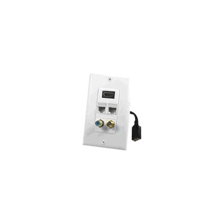 JE-HDMI-WP-8812 HDMI Wall Plate Insert With Pigtail 