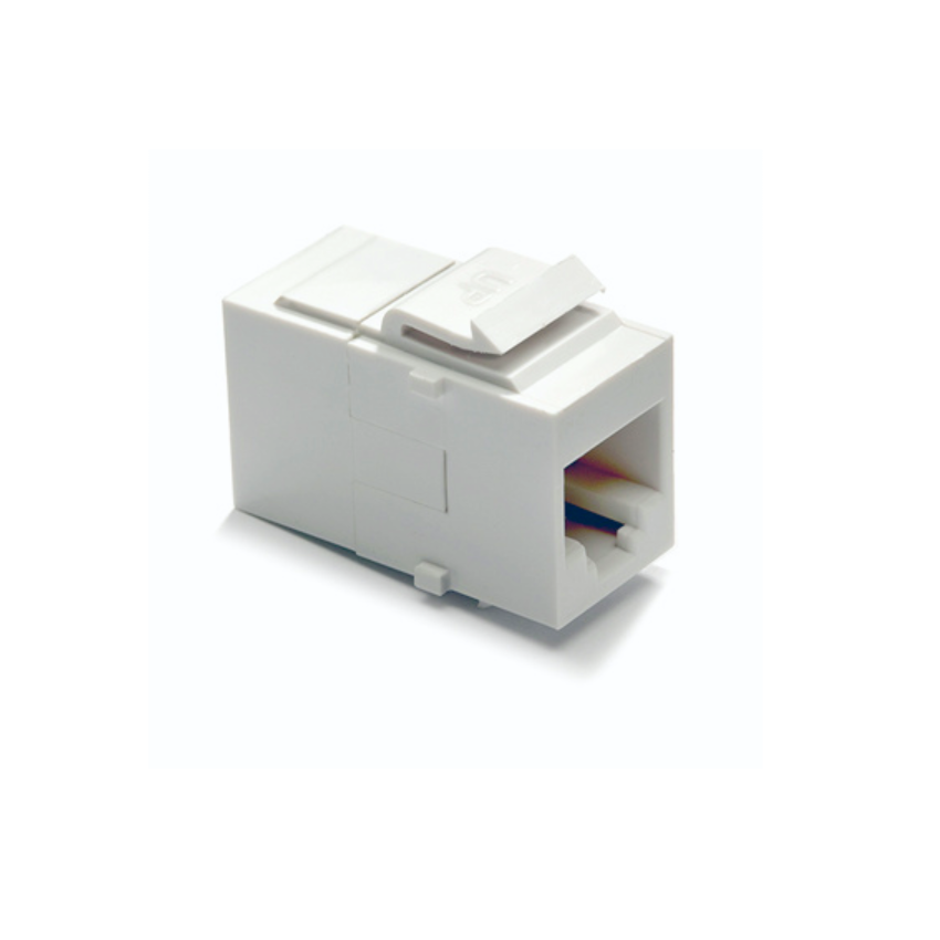 Jetview JE-KD-KJ6-WHT  RJ45 Cat6 Inline Coupler Keystone (5pcs)/bag