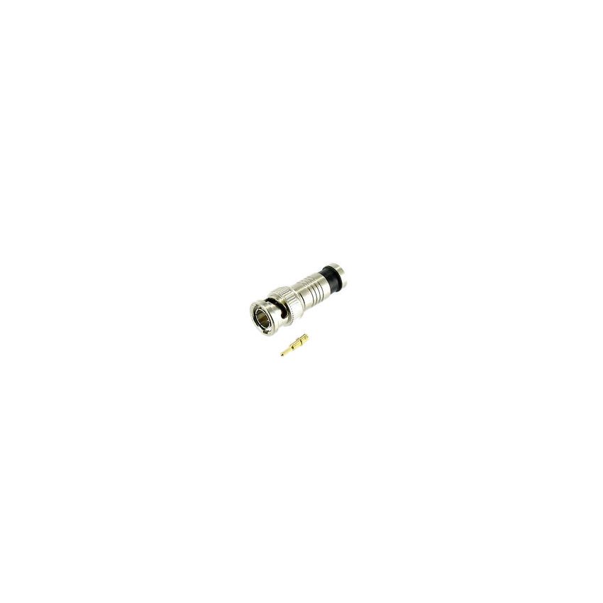 Compression BNC Male Connector with Pin (for RG59/RG6) Model: JEC-32