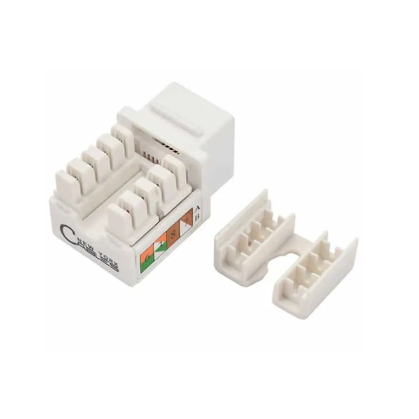Jetview JE-KS-C6-WHT-90D Cat6 Keystone Jack UTP (5pcs)/bag (90 degree) - White