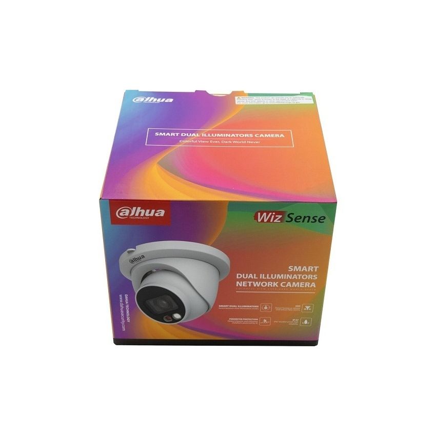Dahua N42DJS2 Lite-Series WizSense VU-MORE Color 4MP Turret WDR IP Camera, 2.8mm Fixed Lens, White