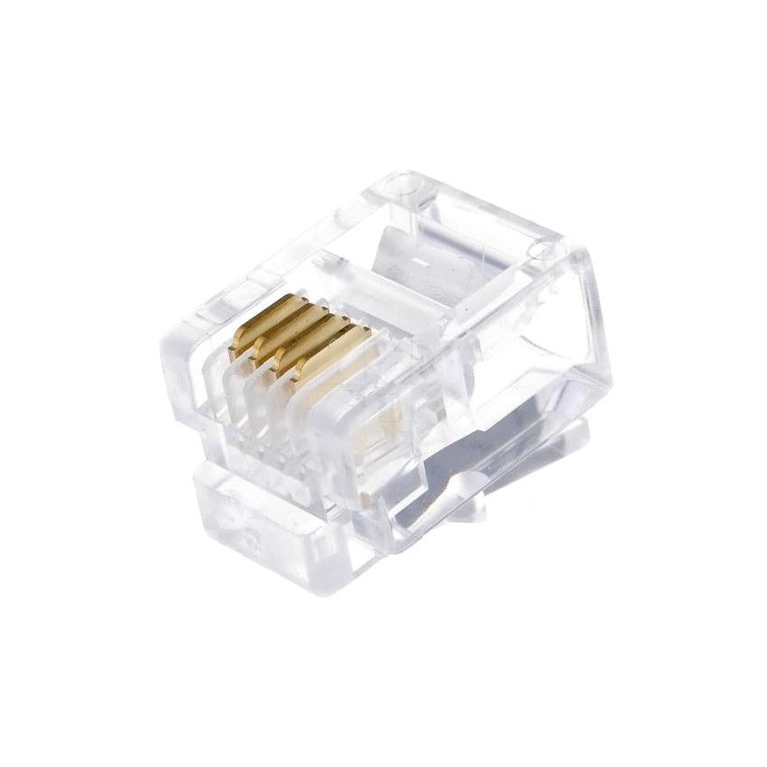 RJ11 Telephone Connectors - 100pcs/bag