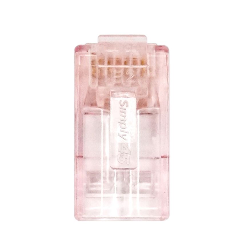 Simply45 S45-1701P – ProSeries Cat6/6a Unshielded Pass-Through RJ45 Modular Plugs with Cap45® 50 pc Clamshell