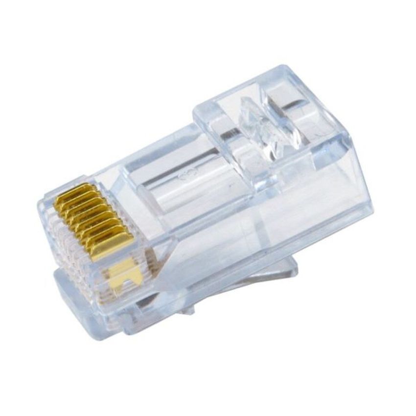 Simply45 S45-1500 – Simply45® Cat5e Unshielded Pass-Through RJ45 Modular Plugs 100 pc/Jar
