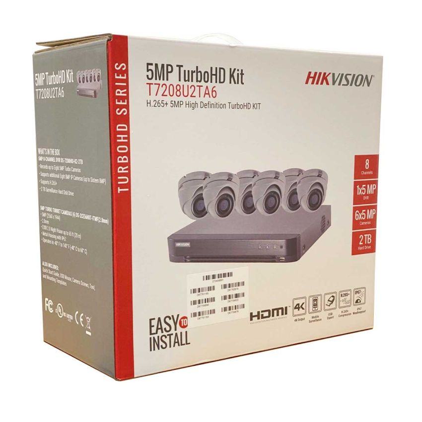 Hikvision T7208U2TA6 8CH 5MP TurboHD Kits