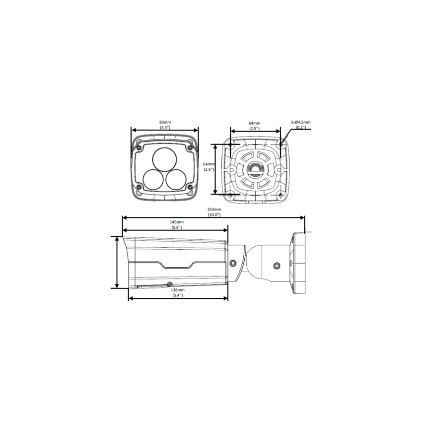 Uniview IPC2222ER5-HDUPF 2MP WDR LightHunter Fixed Bullet Network Camera