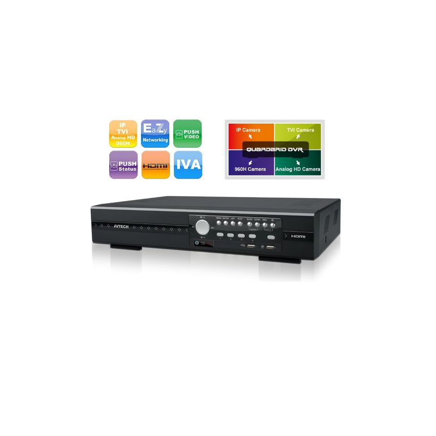 AVTECH AVZ308 8CH 5MP Pentabrid IP/HD/TVI/CVI/960H DVR (/w 1TB)