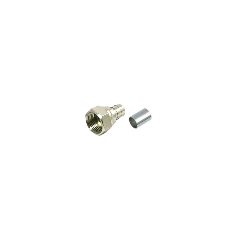 JEC-24 F Jack Crimp On for RG59 / RG6 Connector