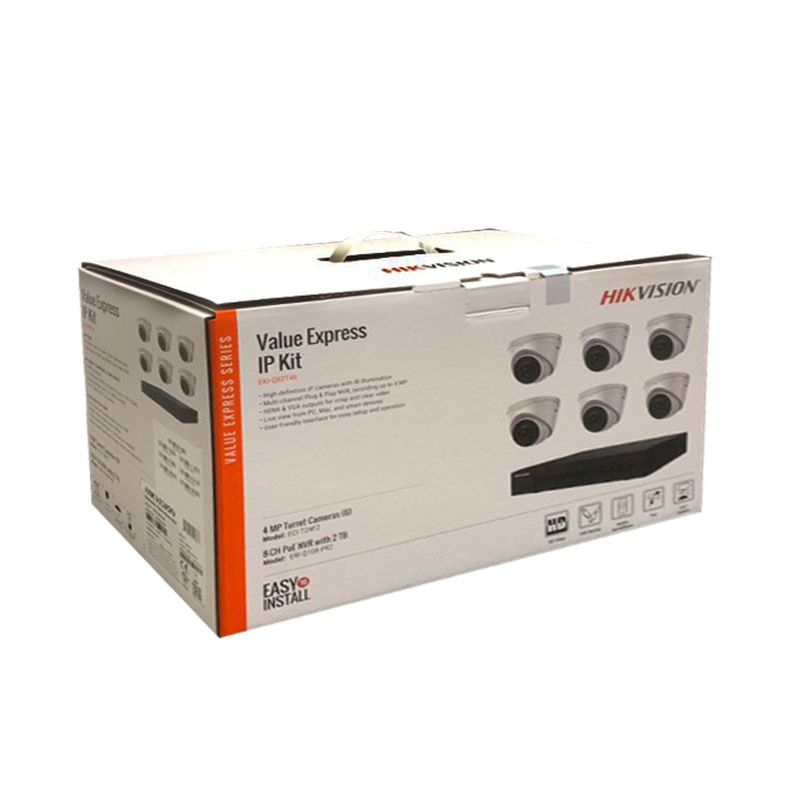 Hikvision EKI-K82T46 4K Value Express Kits (NVR-2TB + 6 Cameras)