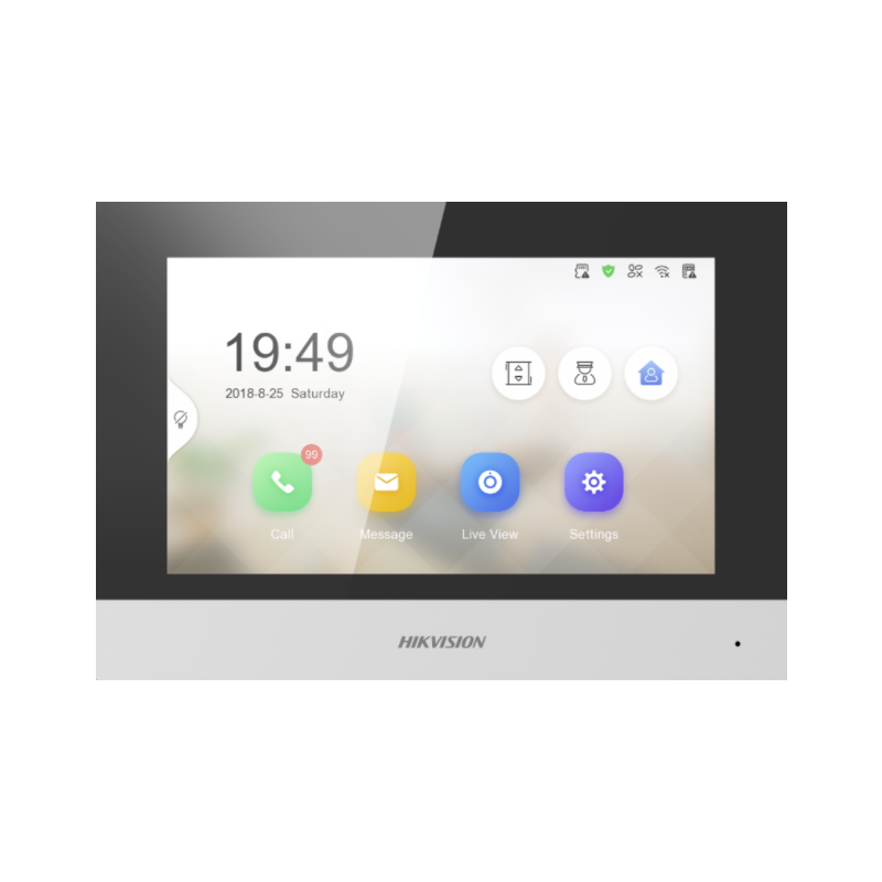 Hikvision DS-KH6320-WTE2 2nd Gen Indoor Station w/7" Touch Screen