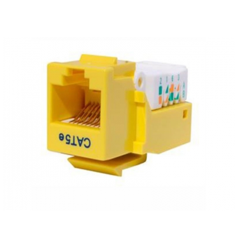 Jetview JE-KS-C5E-YWL  Cat5e Keystone 5pcs/pack (180 degree)