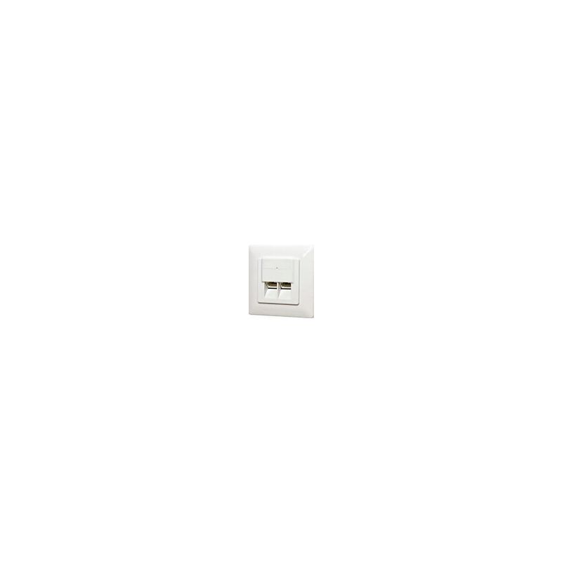 JE-KDWP15 - Flush mount box with 2 port UTP (White)