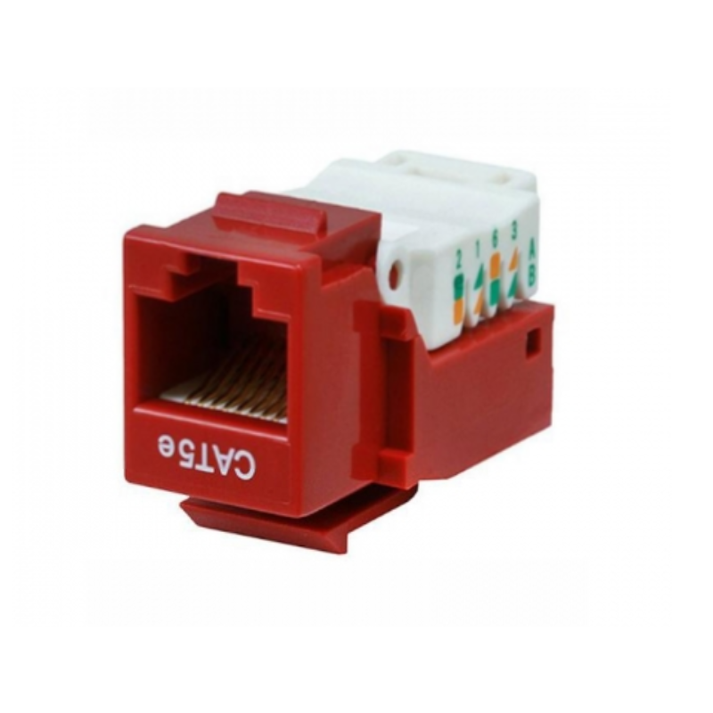 Jetview JE-KS-C5E-RD  Cat5e Keystone 5pcs/pack (180 degree)