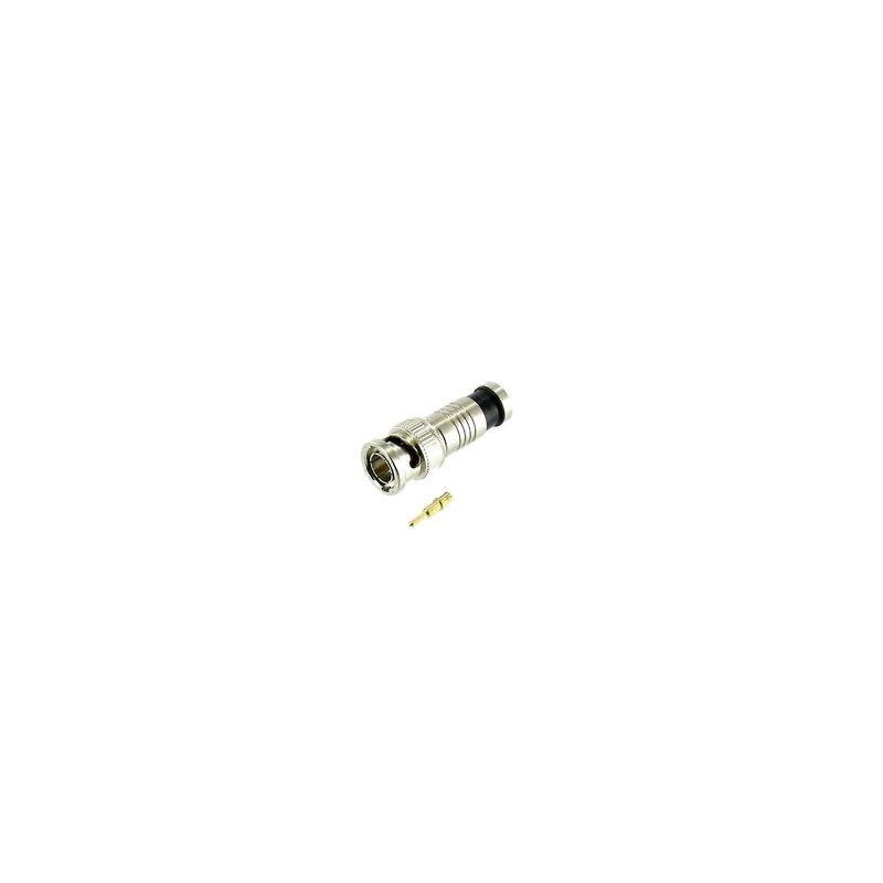 Compression BNC Male Connector with Pin (for RG59/RG6) Model: JEC-32