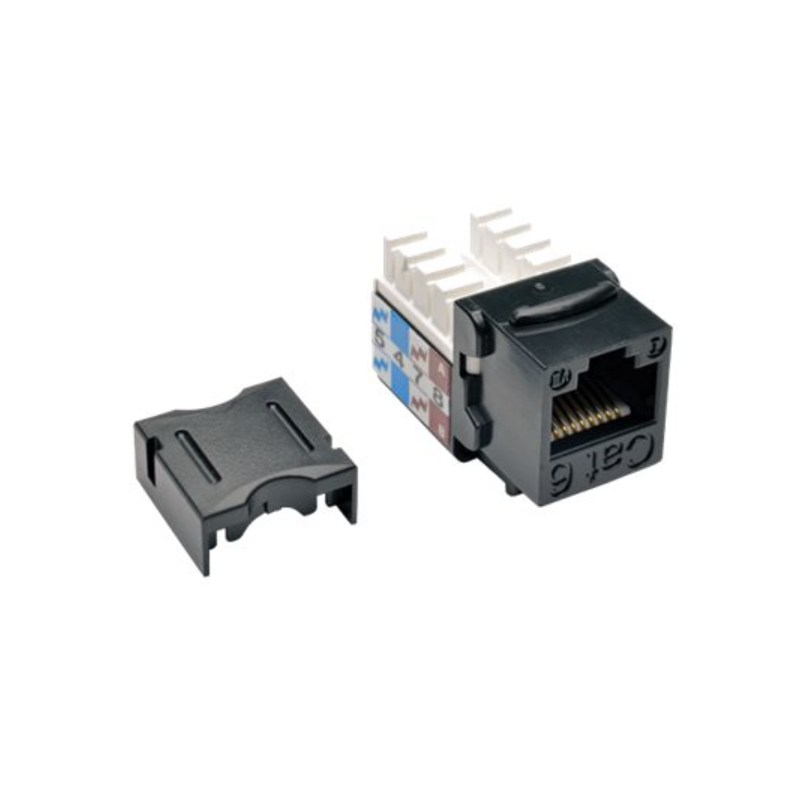 Jetview JE-KS-C5E-BLK-90D Cat5e Keystone Jack UTP (5pcs)/bag (90 degree) - BLACK