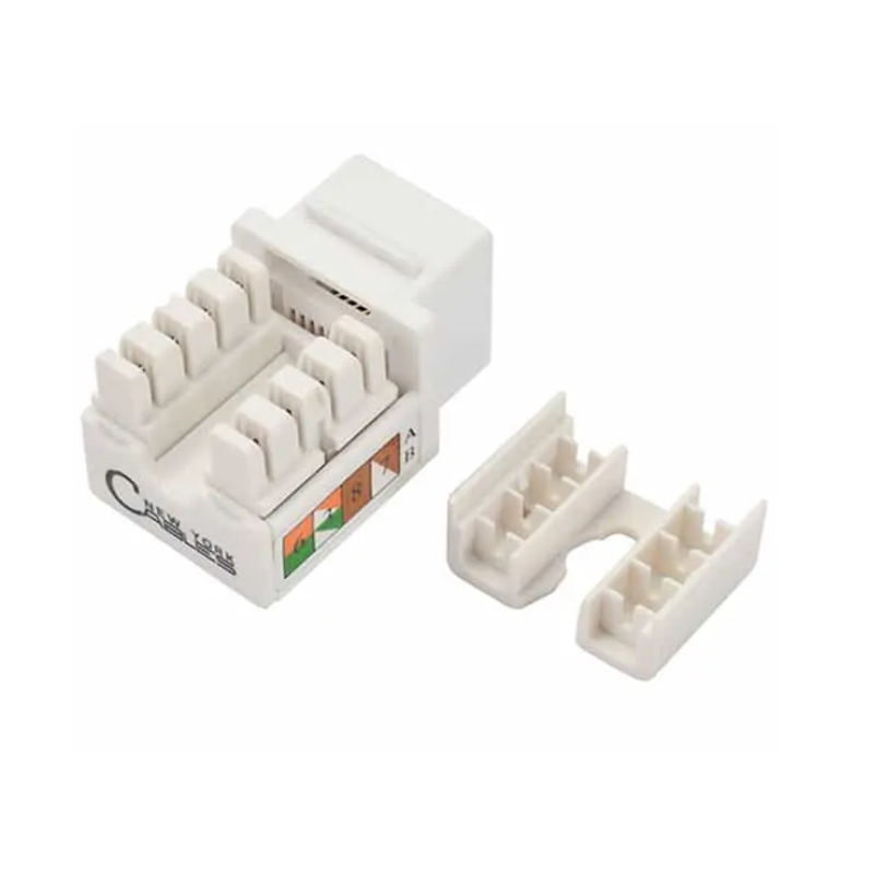 Jetview JE-KS-C6-WHT-90D Cat6 Keystone Jack UTP (5pcs)/bag (90 degree) - White