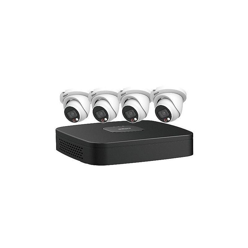 Dahua N444E42C IP Camera and Recorder Kit, 4-Channel NVR with (4) 4MP VU-MORE Cameras, 2.8mm Lens