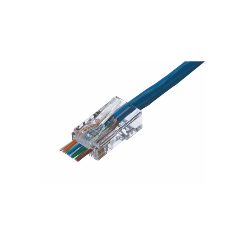 Jetview JE-IDL85-372 Cat5e Feed-Thru RJ-45 Modular Plugs - 100/Bag